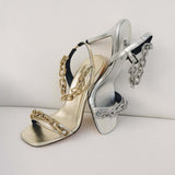 Catena Notte Silver High-Heel Sandal