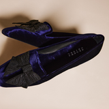 Fiocco Navy Flat Moccasin