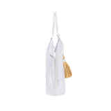 Boho Chic Off-White Mesh Tote Bag