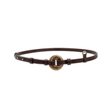 Boho Chic Dark Brown Thin Belt