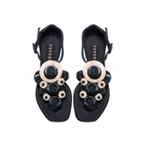 Alessa Black Ankle Toe Sandal
