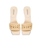 Almeria Nude Block-Heel Sandal