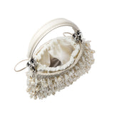 Crystal Ivory Top-Handle Bag
