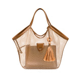 Boho Chic Natural & Canyon Mesh Tote Bag