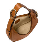 Interior view of Catena Camello Hobo Bag, showcasing its spacious design and soft leather finish.