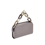 Catena Electrum Two-Sided Bag in luxurious silk satin with unique chain-link handle.