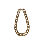 Catena Necklace in Antique Gold featuring a unique chain link design, perfect for adding elegance to any outfit.
