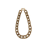 Catena Necklace in Antique Gold featuring a unique chain link design, perfect for adding elegance to any outfit.