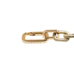 Close-up of the Catena Notte Bracelet featuring gold and silver accents, highlighting its unique clasp design.