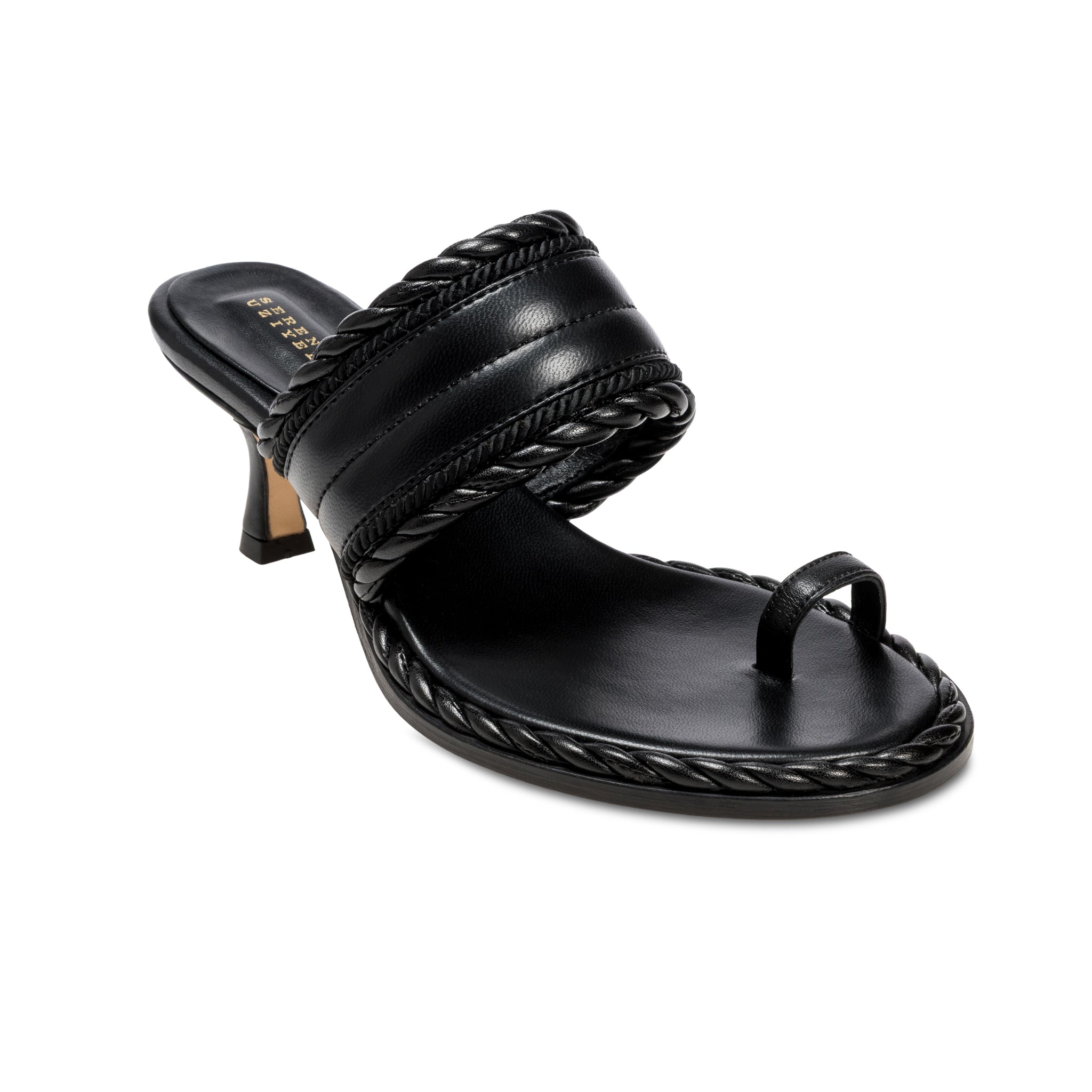 Black Hedera 60MM Toe Sandal Black