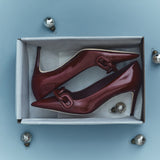 Catena Burgundy High-Heel Pump