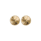 Gold Silver Single Alessa Earring featuring handcrafted metallic thread in a refined circular design.