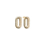 Catena One Chain Gold Silver Earring featuring hand-wrapped metallic threads in a refined silhouette.