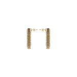 Catena One Chain Gold Silver Earring featuring intricate metallic threads with refined silhouette.