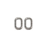 Catena One Chain Antique Silver Earring crafted from metallic threads with intricate hand-wrapping design.