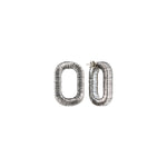 Catena One Chain Antique Silver Earring featuring a refined hand-wrapped design with metallic threads.