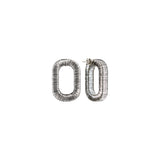Catena One Chain Antique Silver Earring featuring a refined hand-wrapped design with metallic threads.