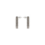 Catena One Chain Antique Silver Earring featuring intricate hand-wrapped metallic threads in a refined silhouette.