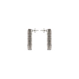 Catena One Chain Antique Silver Earring featuring intricate hand-wrapped metallic threads in a refined silhouette.