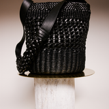 Almeria Black Large Bucket Bag