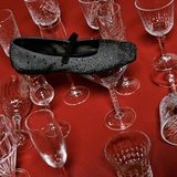 Lumina Crystal Black Flat Ballerina