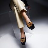 Fiocco Black Flat Moccasin