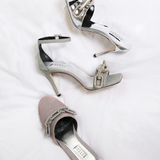 Catena Silver High-Heel Sandal