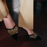 Elora Black High-Heel Slingback Pump