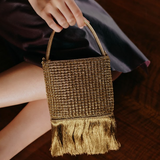 Adia Antique Gold Mini Tote Bag