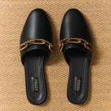 Catena Black Flat Sliperette