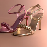 Kibele Sahara High-Heel Ankle Cross Sandal