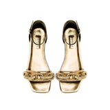 Catena Gold Flat Ankle Sandal