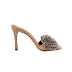 Lavinia Prailine High-Heel Sandal with Florette embellishment, showcasing elegance and craftsmanship.