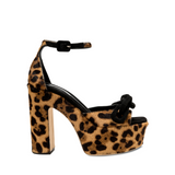 Catena Leopard Platform Ankle Sandal