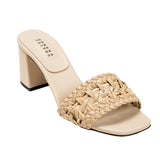 Almeria Nude Block-Heel Sandal