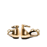 Catena Gold Flat Ankle Sandal