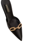 Catena Black High-Heel Mule Pump