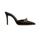 Catena Black High-Heel Mule Pump